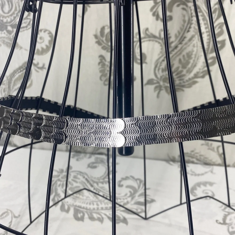 Vintage belt Fish Scale Stretch Silver Tone Belt Boho Disco‎ 33”-49”